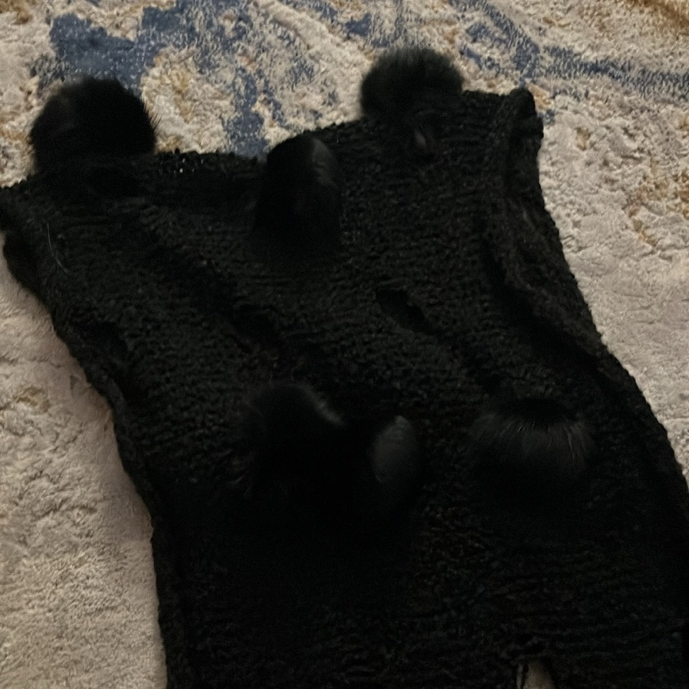 Wool and Rabbit Fur Scarf - Picture 4 of 8